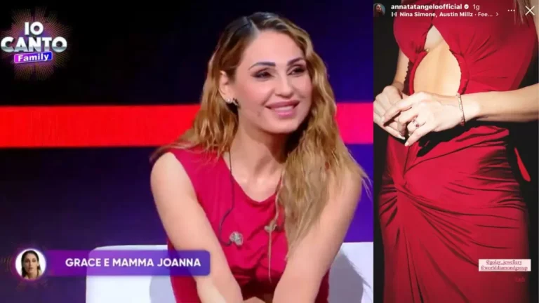 io canto family, look di anna tatangelo