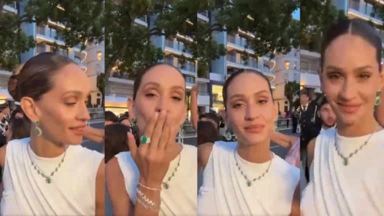 abito bianco di helena prestes a cannes 2025