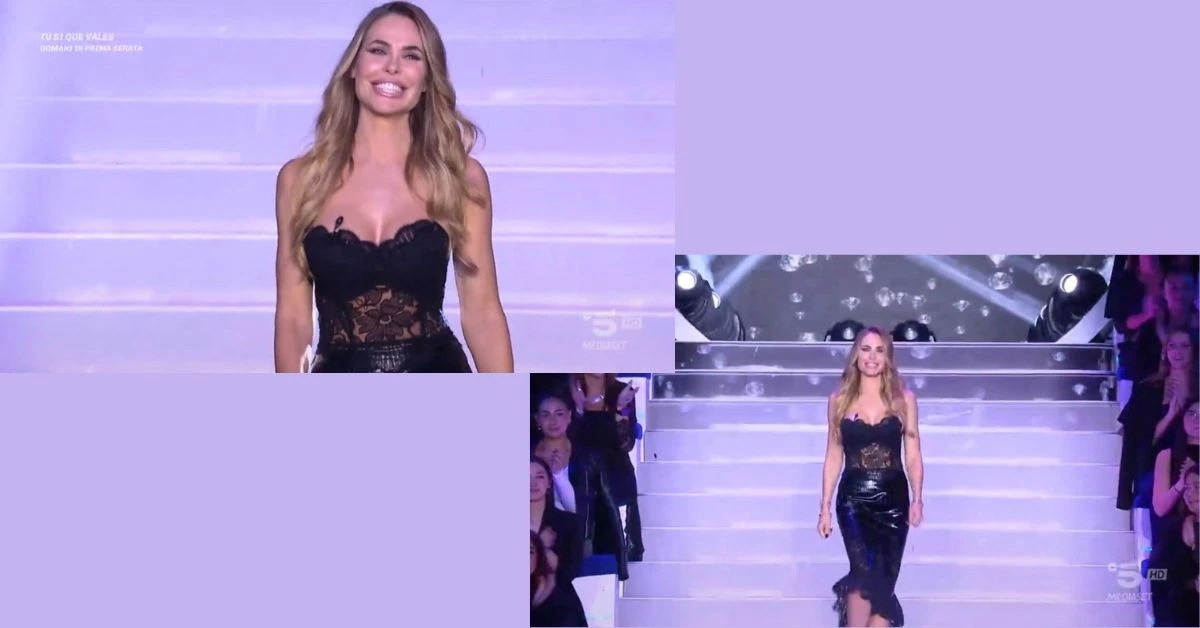 Ilary Blasi indossa look total black al GF Vip 2026